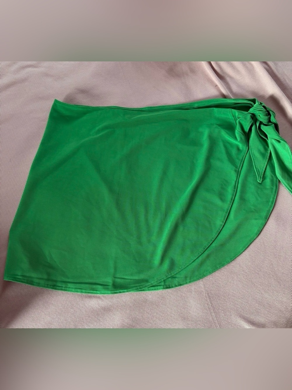 GOOD AMERICAN Green Wrap Sarong Skirt Cover Up Women OS